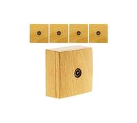 Zenitech - Lot de 5 prises TV Ø9,52 saillie - hêtre