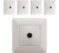 Zenitech - Lot de 5 prises TV Ø9,52mm - blanc - Artezo G