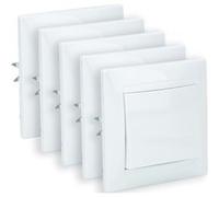 Zenitech - Lot de 5 va et vient encastrés Zyna - Blanc