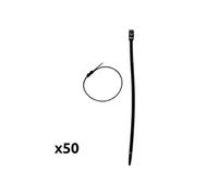 Zenitech – Colliers de câblage 9 x 350 mm – Lot de 50 – Noir