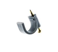 Zenitech - Attaches plastiques Ø20 mm - Clou spécial béton - Certifié CE - Lot de 50 Gris