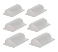 Zenitech - Lot de 6 clips larges (auto-collants) pour cordons et câbles Blanc G