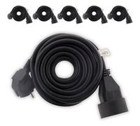 Zenitech - Lot de 6 prolongateurs 16A 2P+T HO5VV-F 3G1,5mm² - noir 10m Noir G