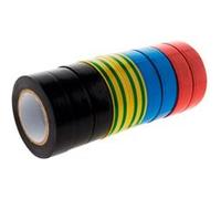 Zenitech - Lot de 9 Rubans Adhésifs Isolants Électriques 15mm x 10m - PVC Épaisseur 0,15mm - Idéal pour Travaux Électriques Domestiques - Noir, Bleu, Vert, Jaune, Rouge - 10m