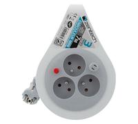 Zenitech Mini enrouleurs 3 prises 16A - Gris