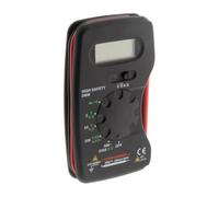 Zenitech - Multimètre Digital de Poche 600V CAT III - Écran LCD, 6 Fonctions, Pointes Intégrées - Indicateur Batterie Faible, Pile 12V 23A Incluse, Housse de Transport - Noir - Compact