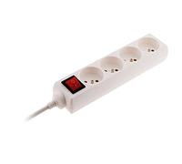 Zenitech - Bloc multiprise 4 prises 16A 2P+T avec interrupteur - Blanc