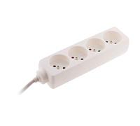 Zenitech Multiprise 4 Prises 16A 2P+T Blanc | Sécurité Enfant, Protection Surtension, Certifiée NF, Blanc, Contact de Terre, Raccordement Rapide, Format Compact