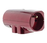 Zenitech - Multiprise 4 prises latérale pour TV écran plat - Quadriplite - 2x16A + 2x6A - Bordeaux/pourpre