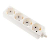 Zenitech - Multiprise 4 prises Schuko 16A sans câble - Blanc Blanc
