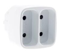 Zenitech Multiprise Biplite 2x2P 6A façade Blanc