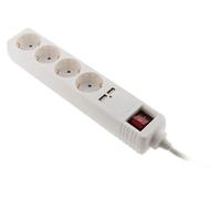 Zenitech Multiprise Schuko, 4 Prises 16 A, 2 Ports USB, Blanc | 4 prises 16 A, format Schuko, 2 ports USB, coloris blanc