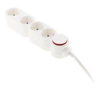 Zenitech - Multiprise Schuko 4x16A + interrupteur - 1,5m - Blanc Blanc