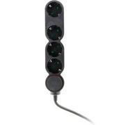 Multiprise Schuko 4x16A + Interrupteur - 1,5m - Noir - Zenitech