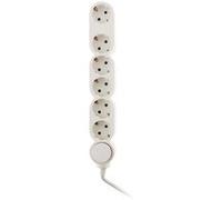 Zenitech - Multiprise Schuko 6x16A + Interrupteur - 1,5m - Blanc
