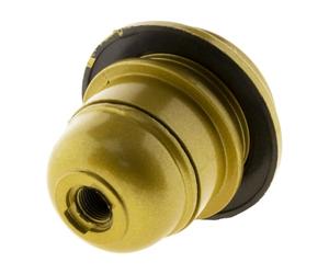 Zenitech - Noname 140826 Douille E27 Thermoplastique avec Bague - Finition Lisse Effet Or - Tension Max 250V - Intensité Max 4A - Idéale pour Éclairage Intérieur - Compatible Ampoules Standard