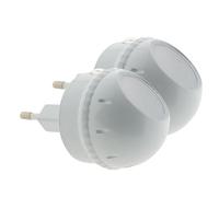 Zenitech Otio - Lot de Deux Veilleuses LED Orientables à 360° - Écologique avec Technologie LED - Faible Consommation d'Énergie - Pratique pour Chambre d'Enfant ou Couloir - Blanc