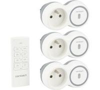 - Pack de 3 prises 2300W + télécommande - Blanc - Bolea