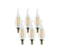 Zenitech - Pack de 6 ampoules LED déco filament 3W E14 Coup de vent