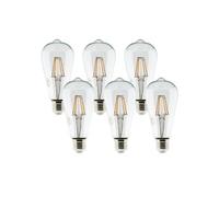 Zenitech - Pack de 6 ampoules LED déco filament 4W E27 Edison