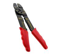 Zenitech - Pince à Sertir les Cosses et Dénudage avec Gabarit - Kit Complet pour Connexions Électriques Sécurisées - Pratique pour Usage Quotidien - Rouge - 20 cm