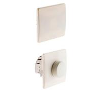 Zenitech - Plaque Cache Boîte 75x75mm + Variateur LED 5/100W - incandescente/halogène - Blanc - Diwone