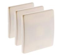 Zenitech Plaque Cache boîte 75x75mm vis + Griffes - Blanc - Diwone (Lot de 3)