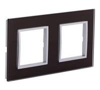 Zenitech - Plaque de finition double en verre Kalya - Marron