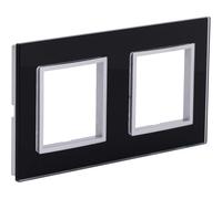 Zenitech Plaque de Finition Double en Verre Kalya - Noir