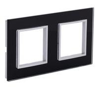 Zenitech - Plaque de finition double en verre Kalya - Noir Noir