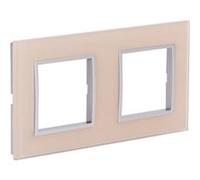 Zenitech - Plaque de finition double en verre Kalya - Rose