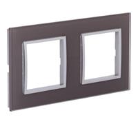 Zenitech Plaque de Finition Double en Verre Kalya - Taupe