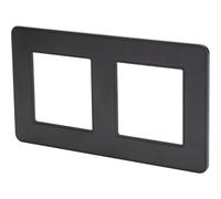 Zenitech - Plaque de finition double - métal noir - gamme Kouro