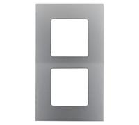 Zenitech - Plaque de Finition Double Verticale - Métal - Système de Clipsage Simple sans Risque d'Abîmer La Façade - Fixations à Griffes et à Vis Compatibles Boîtes Standards - Métal - 12 cm
