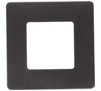 Zenitech - Plaque de Finition Noir - Venus - Compatible Mécanisme d'Appareillage Électrique - Clipsage Facile et Rapide - Installation sans Vis Apparentes - Design Élégant pour Intérieur Moderne