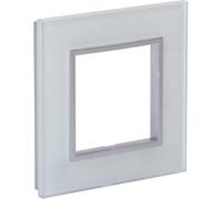 Zenitech Plaque de Finition Simple en Verre Kalya - Blanc