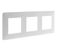 Zenitech - Plaque de Finition Triple Artezo - Design Moderne et Compact - Compatible avec Appareillages Électriques - Installation Facile pour Maison - Blanc