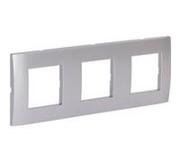 Plaque de finition triple Kalya - Argent - Zenitech