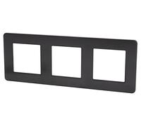 Zenitech Plaque de Finition Triple - métal Noir - Kouro