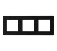 Zenitech Plaque de Finition Triple - métal Noir - Kouro
