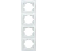 Zenitech - Plaque encastrée 4 boîtes Verticales Zyna - Blanc blanc