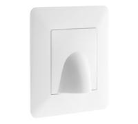 Zenitech - Plaque Sortie de Câble 16A - Blanc - encastrée Prête à Poser - Compatibilité Universelle Boîte d'encastrement - Façade Réglable Surfaces Irrégulières - Support Clipsable 86x86 mm