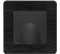 Zenitech Plaque Sortie de Câble 16A complète - métal Noir brossé - Kouro