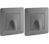 Zenitech Plaque Sortie de câble 16A Titanium - Artezo (Lot de 2)