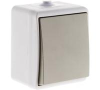 Zenitech - Poussoir Mini IP54 - Gris clair Gris