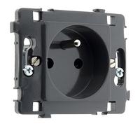 Zenitech Prise 16A 2+T Nu - Noir - Clarys