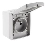 Zenitech Prise 16A 2P+T étanche IP55 - Gris - Orok