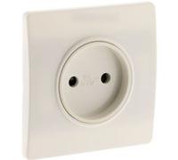 Zenitech - Prise 2 pôles encastrable Diwone - blanc Blanc G