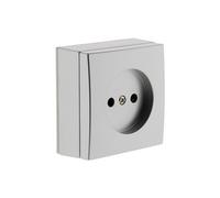 Zenitech - Prise 2P 10A en saillie - chrome