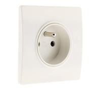 Zenitech Prise 2P+T 16A borne-Auto + Griffes - Blanc - Diwone